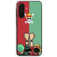 Maniacase Hoesje voor Samsung Galaxy A57 One Piece Luffy Zoro rood en groen manga anime