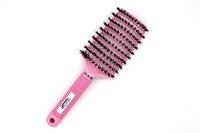 Glam'Up Paris magische borstel, wildzwijnharen en nylon, haarborstel ontwart zonder pijn, professionele gebogen en geventileerde borstel voor alle haartypes, roze