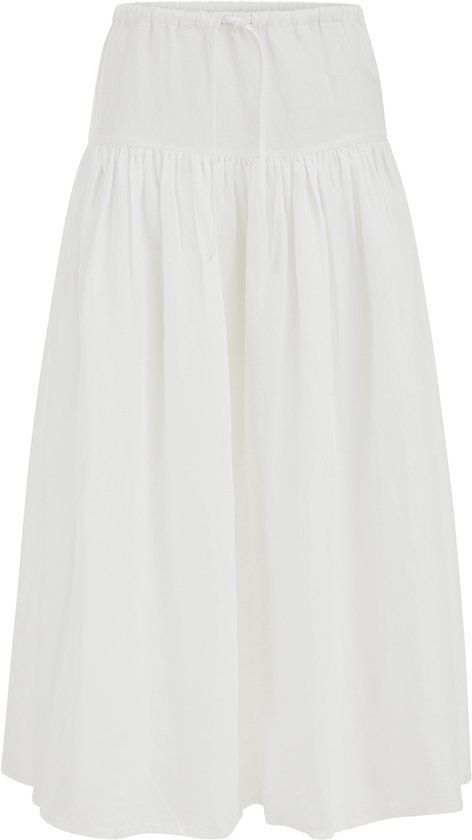 WE Fashion Dames midi rok van linnenmix