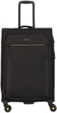 D & N Travel Line 9704 4 wielen Trolley M 68 cm met uitbreidingsplooi - Zachte bagage - TSA slot - black
