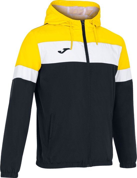 Joma Crew IV Regenjas Kinderen - Zwart / Geel / Wit | Maat: 164
