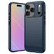 iPhone 18 Pro Max case in Brushed TPU - Carbon Fiber - Blue