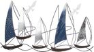 Rawa Geschenken GILDE Muurdecoratie Sailing Reliëf Metaal Blauw Zilver 4x91x49 cm