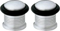 AMIG Deurstopper/deurbuffer - 2x - D22mm - inclusief schroeven - mat rvs