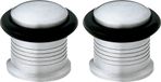 AMIG Arrêt de porte/tampon de porte - 2x - D22mm - vis incluses - mat Inox
