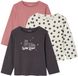 Vertbaudet Set van 3 BASICS meisjesshirts met lange mouwen