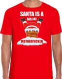 Bellatio Decorations Fout Kerstshirt Santa is a big fat motherfucker rood voor heren M
