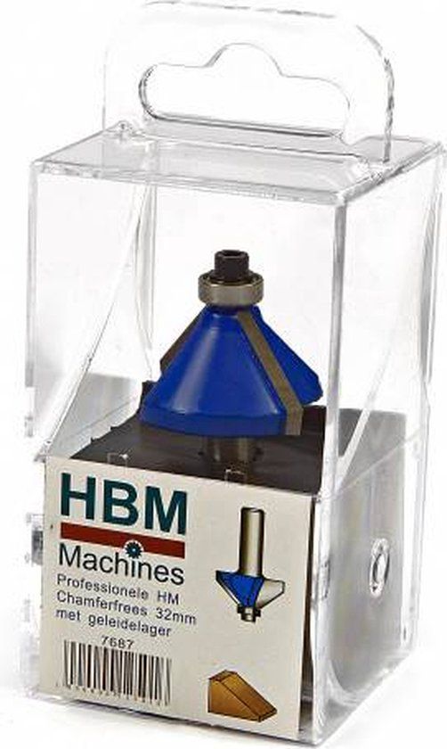 HBM Professionele HM Afkantfrees 32 mm Met Geleidelager