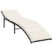 VidaXL Fauteuil Zitting gecapitonneerd Polyrattan Acier Crème Blanc