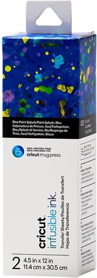 Cricut Infusible Ink Transfervellen - Blue Paint Splash (2 vellen)