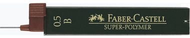 Faber-Castell Super-Polymeer 120501 fijne vullingen, hardheid B, 0,5 mm, 12 stuks