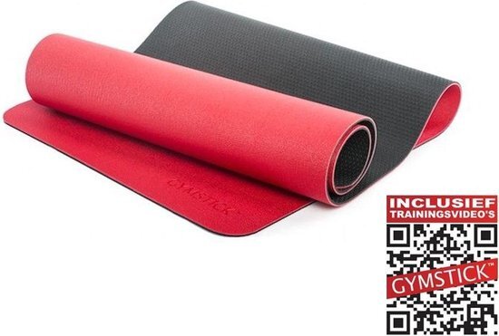 Gymstick Pro Yoga Mat - Met Online Trainingsvideos - Red/Black