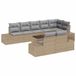 vidaXL Tuinbank Set Beige en Lichtgrijs Poly-rattan