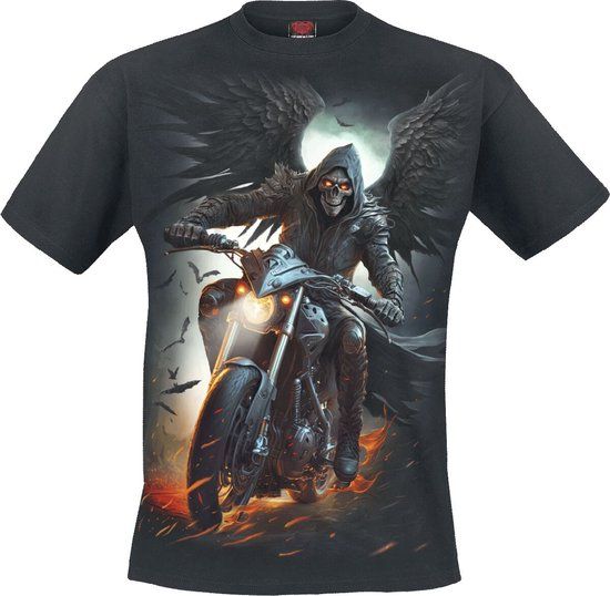 Spiral Night Rider Heren T-shirt - zwart - S