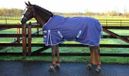 QHP Regendeken Turnout met fleece - Darkblue - 215