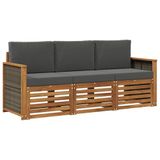 vidaXL - Sofa-Sets - 3-delig - Massief Acacia Hout