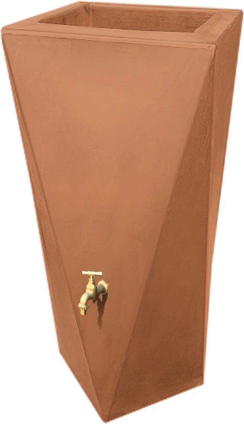 Prestige Water Regenton Manhattan Twist Terracotta 250L incl. messing kraantje