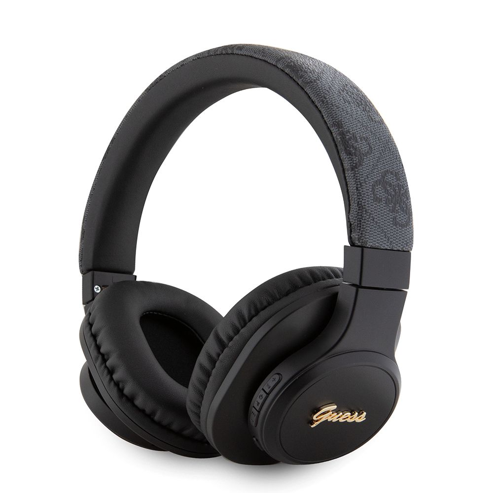 Guess 4G Tone on Tone Bluetooth 5.3 Over-Ear Headphones - Black