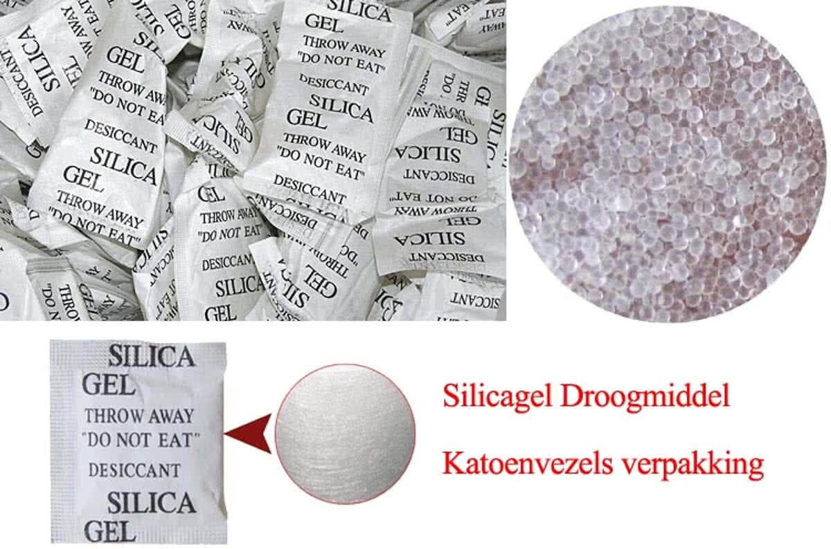 - 10 * Zakjes Silicagel droogmiddel / Silica gel desiccant