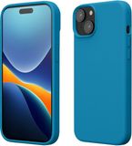 kwmobile Case voor iPhone 15 - Slank TPU-Hoesje met Zachte Afwerking - In Caribisch blauw