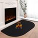 Tapis résistant au feu 60 x 100 cm - Sous-couche protectrice à trois couches - Plaque de protection contre les étincelles - Plaque de sol pour poêle à bois - Convient pour barbecue et braseros - Matériau en fibre de verre