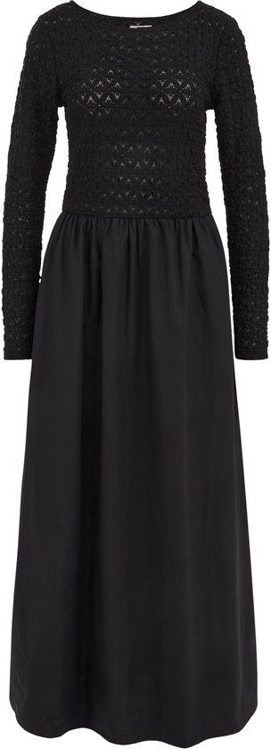 WE Fashion Dames maxi jurk met ballonrok en kanten top