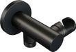 Topa Bathroom Products BV Mat zwarte thermostatische inbouw badkraan SET 03 met drukknoppen, uitloop, handdouche, doucheslang en wandaansluitbocht