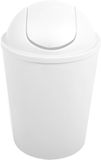 MSV Prullenbak met Deksel – Kantelbaar Design uit de AKO Collectie – Wit – Plastic