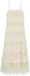 VERO MODA VMLORETTA SL LACE FLOUNCE DRESS EXP Maxi jurk Dames M Katoen Kant Vierkante hals Mouwloos A-lijn Glitter Geen sluiting Feest Gelegenheid Birch