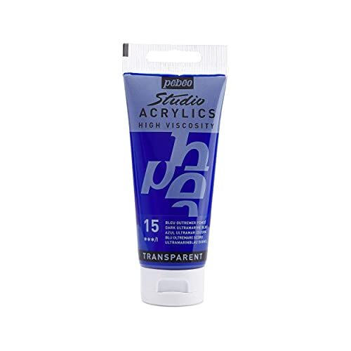 Pébéo Studio acrylverf, tube, 100 ml, donkerblauw, 3 stuks