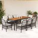 Maison Exclusive - Ensemble de jardin extérieur, 9 pièces, avec coussins, noir, en polyrotin