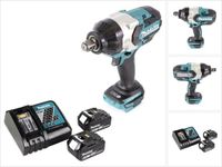 Makita DTW 1001 RG accu slagmoersleutel 18V 3/4" 1050Nm borstelloos + 2x 6.0 Ah accu + lader