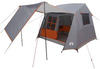 vidaXL Tunneltent 275 x 240 x 200 cm Grijs en Oranje