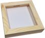 Playwood Houten Spaarpot Plexiglas met Witte Achterkant Middel