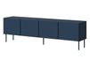 Meuble TV 200 cm 4 portes bleu