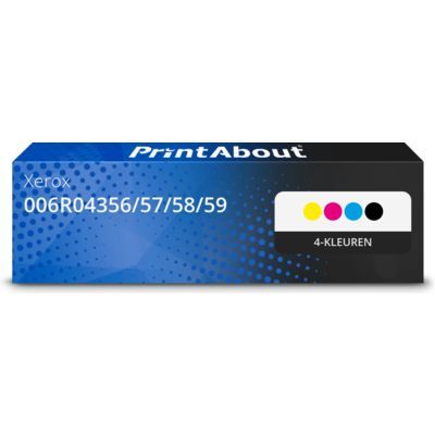 PrintAbout huismerk Toner 006R04356/57/58/59 4-kleuren Voordeelbundel Geschikt voor Xerox