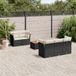Maison Exclusive - Ensemble de jardin d'extérieur, 6 pièces, avec coussins, noir, en polyrotin
