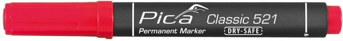 Pica 521/40 Permanent Marker - Beitel - Rood- 2-6mm