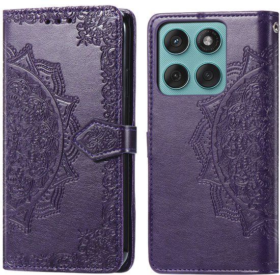 imoshion Hoesje - Geschikt voor Motorola Moto G57 Power - Mandala Bookcase - Paars