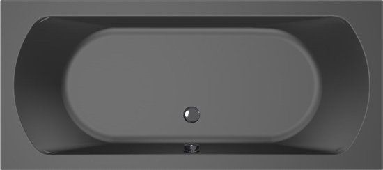 Xenz Lagoon Bad 180X80 Ebony - Vierkant - Wit