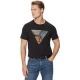 GUESS Shirt turquoise / donkeroranje / zwart / offwhite
