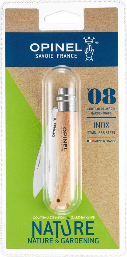 Opinel No. 08 Zakmes - RVS - Bruin - 85mm - 1 Functie
