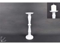 DUE ESSE CHRISTMAS SRL Kaarsenhouder van metaal, wit, 41 cm