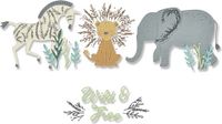 Sizzix Framelits Die Set with Stamps Floral Safari