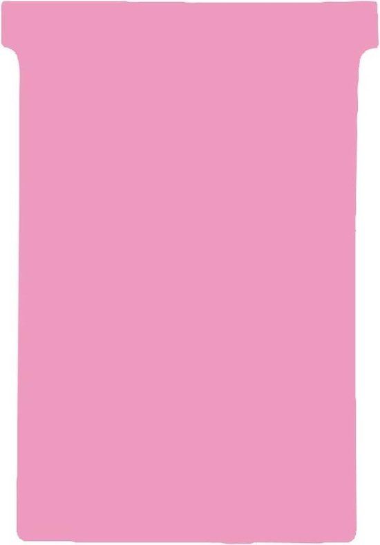 Nobo T-kaarten index 1,5, ft 53 x 45 cm, roze, pak met 100 stuks