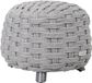 Hespéride Pouf de jardin en rotin OBBAE Rond Gris graphite Polyester