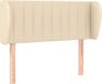 vidaXL Hoofdbord met randen 103x23x78/88 cm stof crèmekleurig