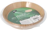 Papstar, 100 bakpapiertjes Ø 23 cm · 4,5 cm bruin voor heteluchtfriteuses