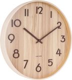Karlsson Wandklok Pure - Licht lindehout - Large - Ø60cm - Scandinavisch