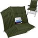 Beautissu HighLux NL Set van 8 Tuinkussen Lage Rug Kussen 105x50x7cm Outdoor Zitkussen voor Tuinstoel Donker Groen